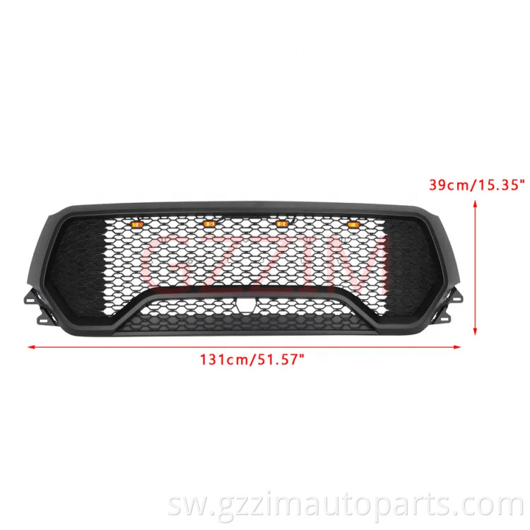 Modified Black Front  Middle Grille Used For RAM 1500 2019-2022